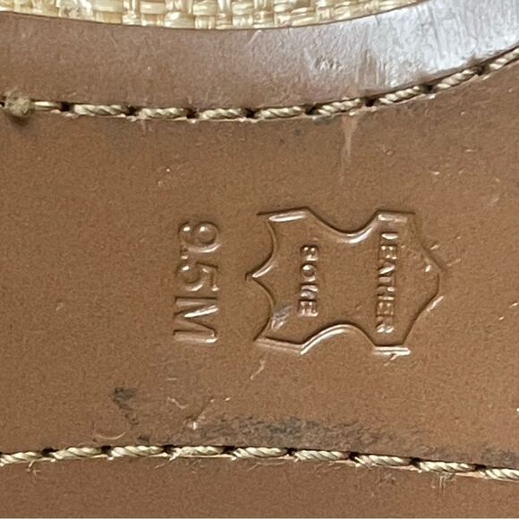 Tory Burch Neural Tan Raffia Straw Flats Size 9.5 Classic Beach Coast EUC - Picture 7 of 8